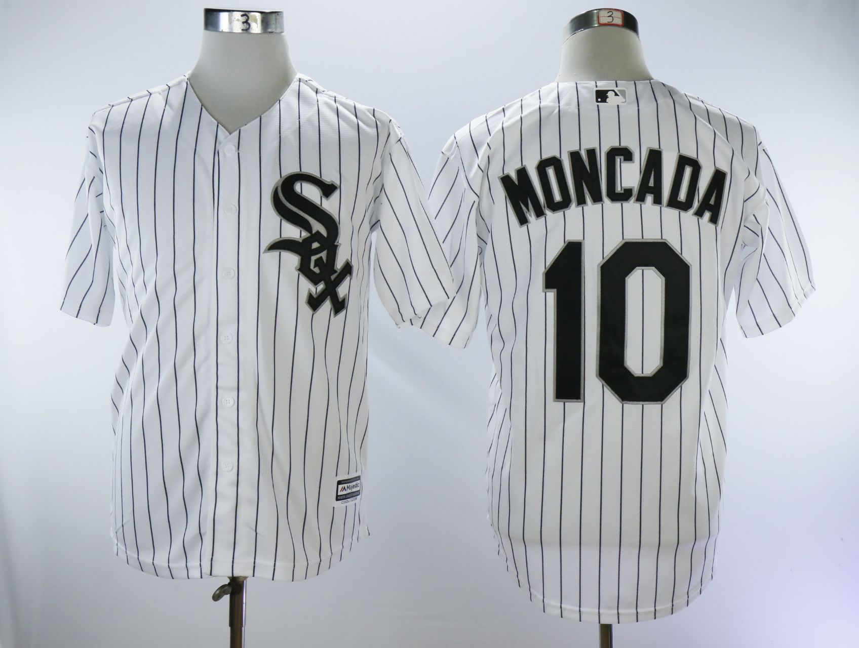 Men Chicago White Sox #10 Moncada White Game MLB Jerseys